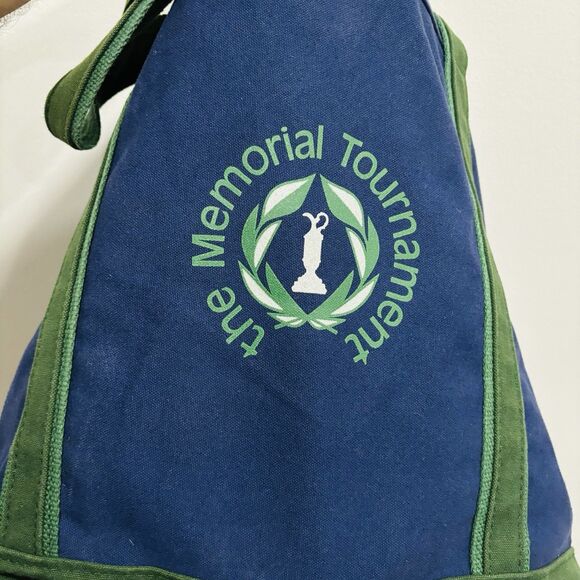RARE Vintage 90s y2k Memorial Tournament Golf Canvas Boat Tote Bag Heavy Weight - Picture 3 of 10